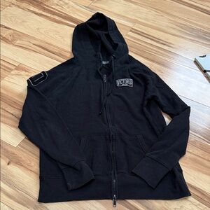 Victoria Black Zip-Up Hoodie